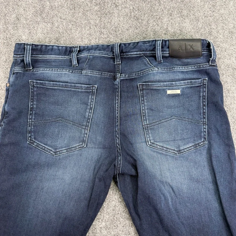 Armani‎ Exchange Jeans Mens 38 (Fits 39x31) Dark Blue J14 Skinny Stretch